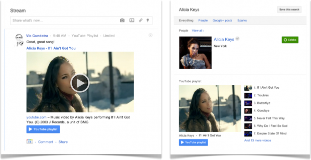 Youtube in Google+ integriert